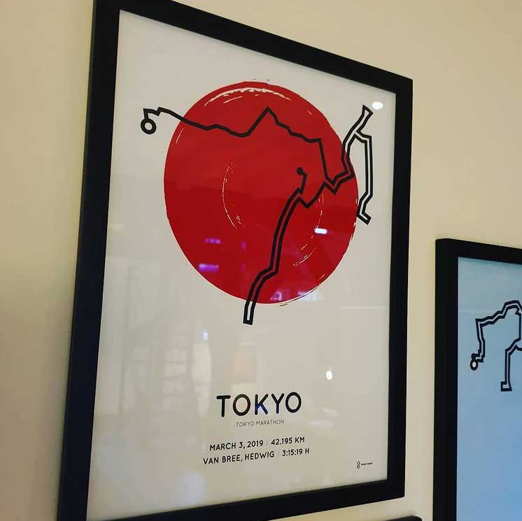 Hedwig Tokyo marathon Sportymaps poster