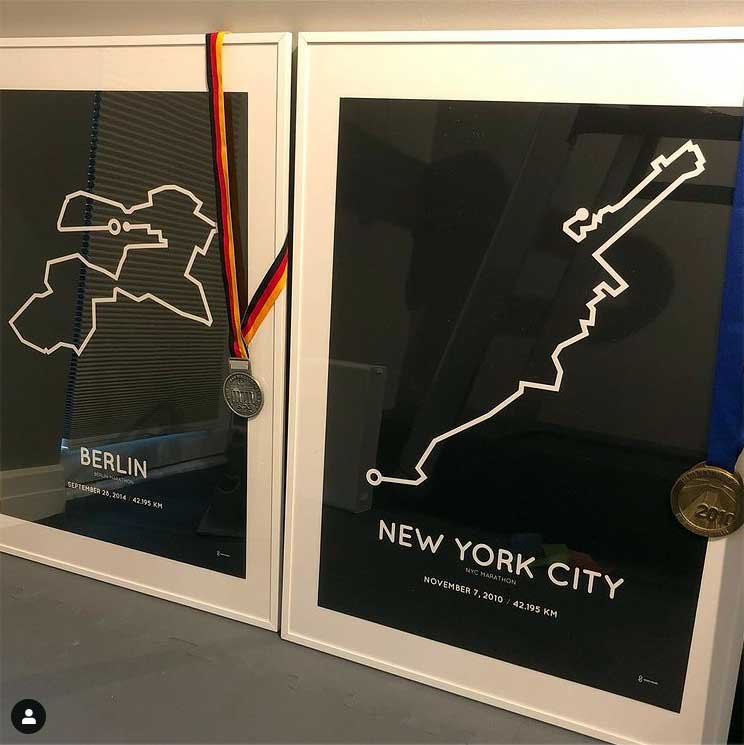 Celia&#x27;s Berlin and NYC Marathon posters