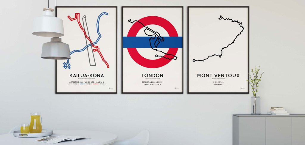 Sportymaps minimalist course posters home